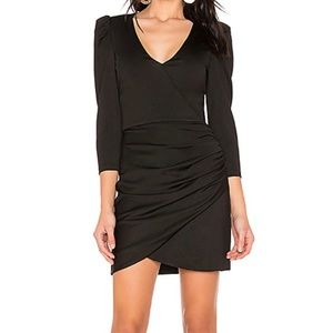 SOLD Alice and Olivia Ruched Puff-Sleeve Dress